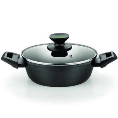 Cacerola Baja Monix Green M480528/ Ø28cm/ Aluminio forjado/ Apta para Inducción