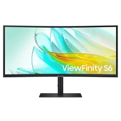 Monitor Profesional Ultrapanorámico Curvo Samsung ViewFinity S6 S34C652UAU 34'/ UWQHD/ Multimedia/ Regulable en Altura/ Negro