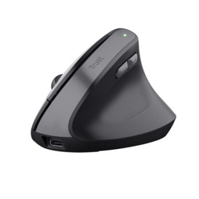 Ratón Vertical Inalámbrico Trust Bayo II/ Batería recargable/ Hasta 2400 DPI