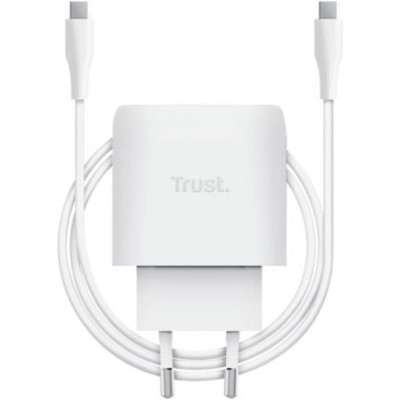 Cargador de Pared GaN Trust Maxo 45W/ 1xUSB Tipo-C/ Incluye Cable USB Tipo-C/ 45W