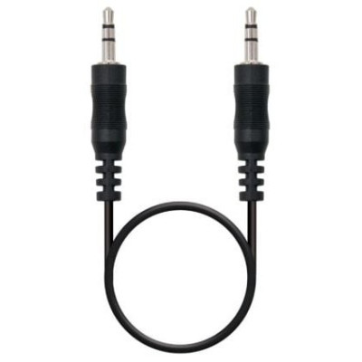 Cable Estéreo Nanocable 10.24.0100/ Jack 3.5 Macho - Jack 3.5 Macho/ 30cm/ Negro
