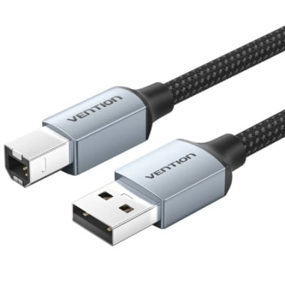 Cable USB 2.0 Impresora Vention CTTHL/ USB Tipo-B Macho - USB Macho/ 480Mbps/ 10m/ Gris