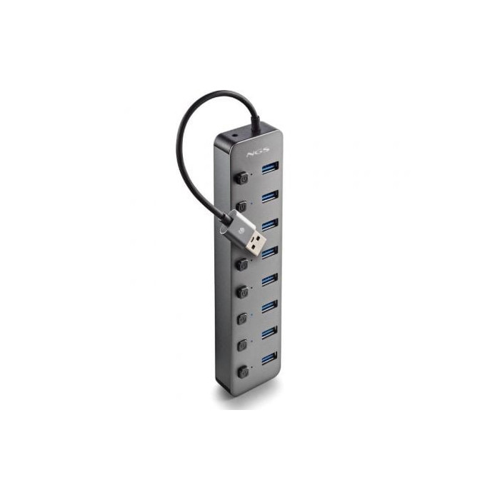 Hub USB NGS IHUB8 / 8xUSB 3.0/ Gris