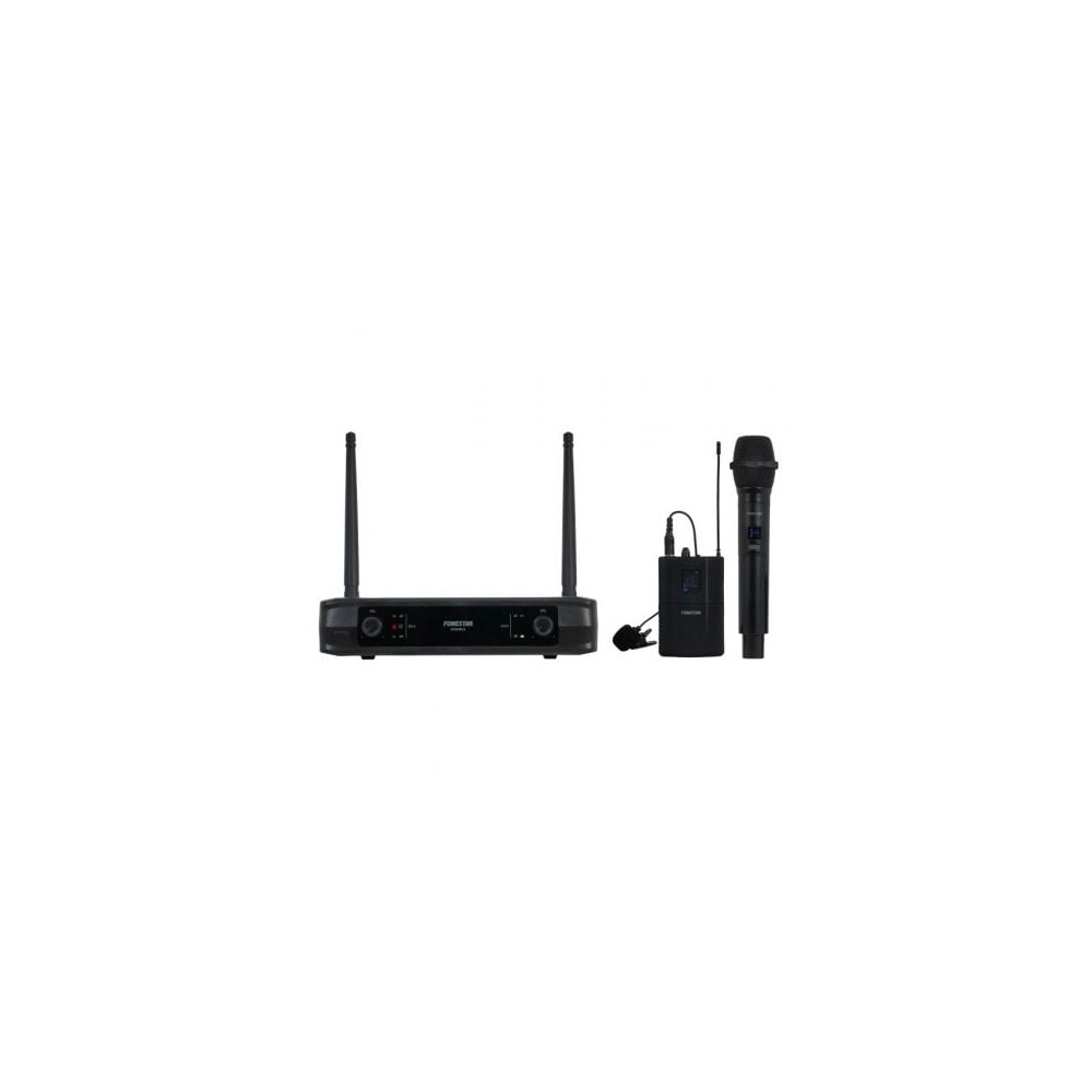 Micrófono Inalámbrico Doble Mano y Petaca UHF Fonestar SONAIR-2MP/ Incluye Receptor