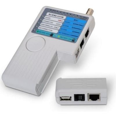 Tester Aisens A142-0313 para RJ11-RJ12-RJ45/ USB/ Coaxial