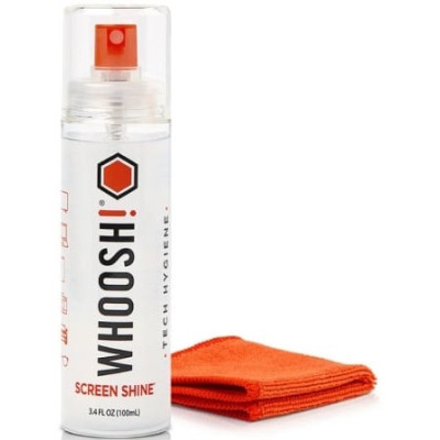 Kit Limpiador de Pantallas Whoosh Kit GO XL WSH003/ Spray 100ml + Paño Microfibra