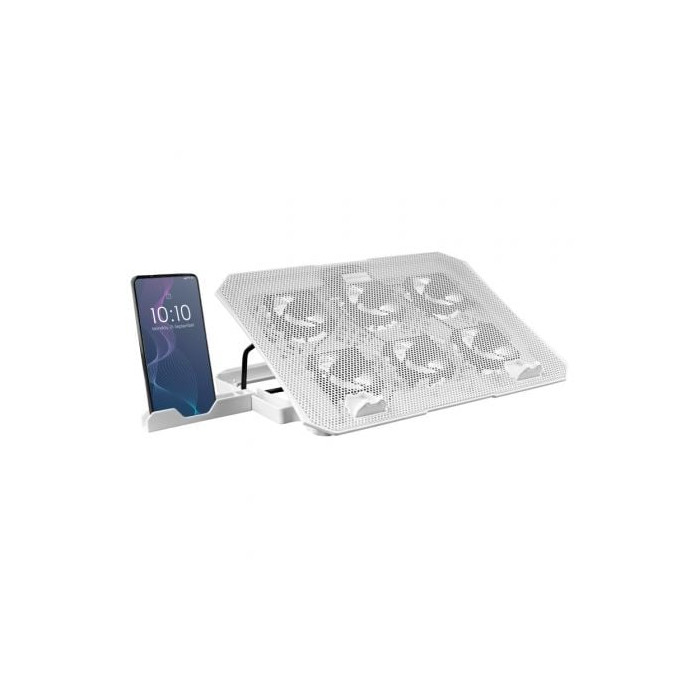 Soporte Refrigerante Mars Gaming MNBC23 para Portátiles hasta 16'/ Iluminación LED
