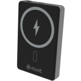 Powerbank 10000mAh Muvit For Change MCCHP0010/ 20W/ Wireless/ Negra/ Incluye Cable USB Tipo-C