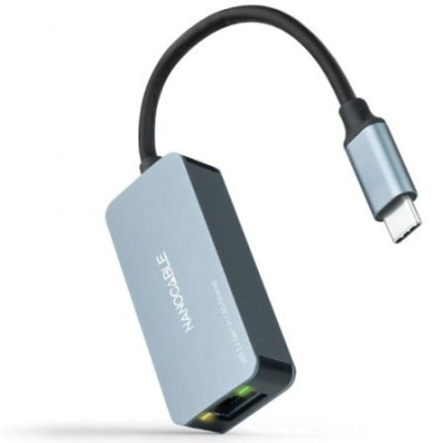 Adaptador USB Tipo-C - RJ45 Nanocable 10.03.0410/ 2500Mbps | USB