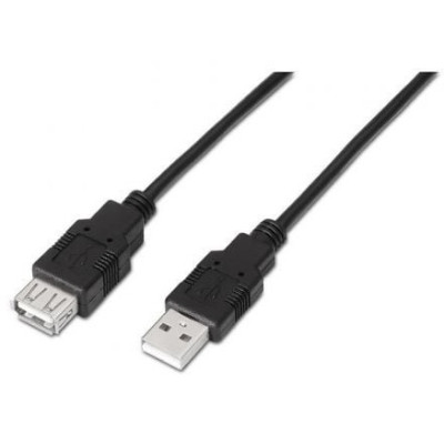 Cable Alargador USB 2.0 Aisens A101-0017/ USB Macho - USB Hembra/ Hasta 2.5W/ 60Mbps/ 3m/ Negro | USB