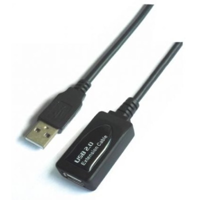 Cable Alargador USB 2.0 Aisens A101-0019/ USB Macho - USB Hembra/ Hasta 2.5W/ 60Mbps/ 10m/ Negro | USB