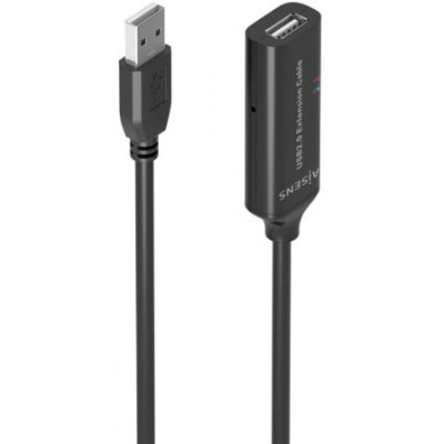 Cable Alargador USB 2.0 Aisens A101-0915/ USB Macho - USB Hembra/ 10m/ Negro | USB