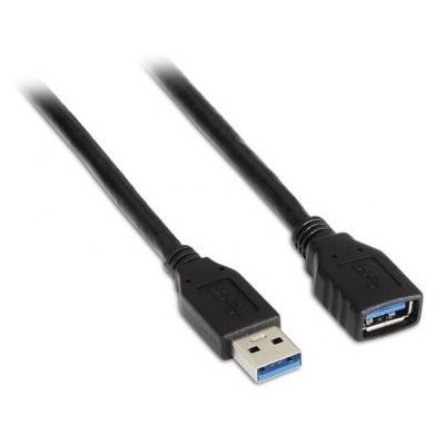 Cable Alargador USB 3.0 Aisens A105-0041/ USB Macho - USB Hembra/ Hasta 9W/ 625Mbps/ 1m/ Negro | USB