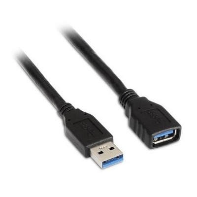 Cable Alargador USB 3.0 Aisens A105-0042/ USB Macho - USB Hembra/ Hasta 9W/ 625Mbps/ 2m/ Negro
