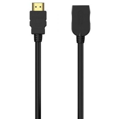 Cable Alargador HDMI Aisens A120-0544/ HDMI Macho - HDMI Hembra/ Hasta 10W/ 2250Mbps/ 1m/ Negro | HDMI