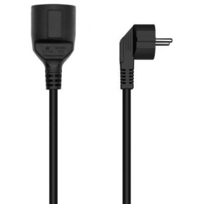 Cable Alargador de Alimentación Aisens A132-0603/ CEE7 Macho - CEE7 Hembra/ Hasta 1500W/ 10m/ Negro | Alimentación