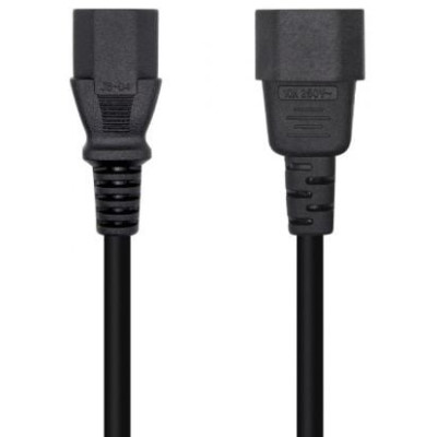Cable Alimentación Aisens A132-0532/ IEC C13 Hembra - IEC C14 Macho/ 10m/ Negro | Alimentación