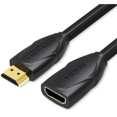 Cable Alargador HDMI Vention VAA-B06-B100/ HDMI Macho - HDMI Hembra/ 1m/ Negro | HDMI