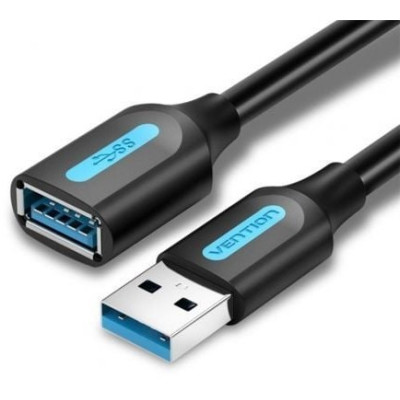 Cable Alargador USB 3.0 Vention CBHBI/ USB Macho - USB Hembra/ 5Gbps/ 3m/ Negro