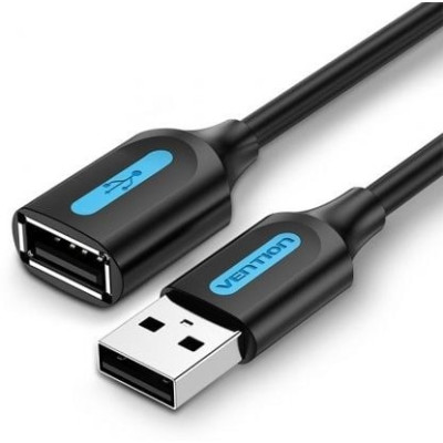 Cable Alargador USB 2.0 Vention CBIBI/ USB Macho - USB Hembra/ 480Mbps/ 3m/ Negro | USB