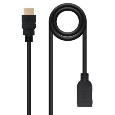 Cable Alargador HDMI Nanocable 10.15.1013/ HDMI Macho - HDMI Hembra/ 3m/ Negro | HDMI