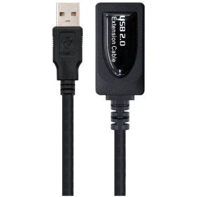 Cable Alargador USB 2.0 Nanocable 10.01.0211/ USB Macho - USB Hembra/ 5m/ Negro | USB