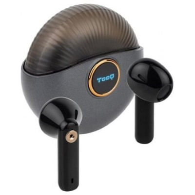 Auriculares Bluetooth TooQ Snail TQBWH-0060G con estuche de carga/ Autonomía 4h/ Grises y Negros | Bluetooth