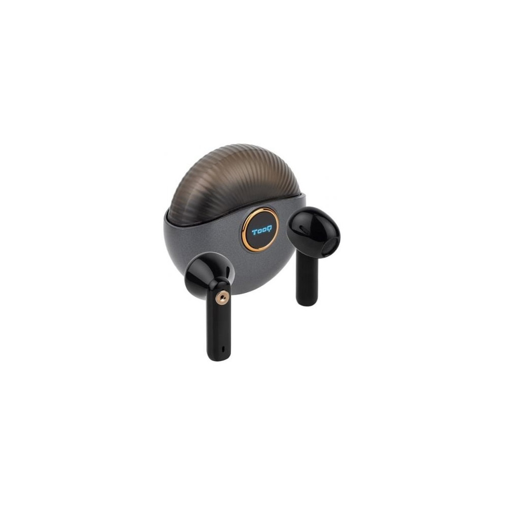 Auriculares Bluetooth TooQ Snail TQBWH-0060G con estuche de carga/ Autonomía 4h/ Grises y Negros | Bluetooth