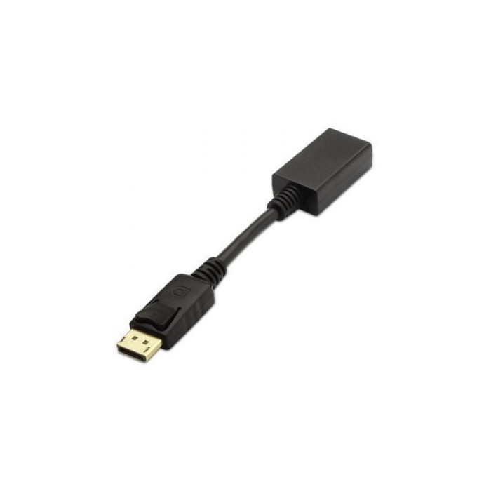 Conversor Aisens A125-0134/ DisplayPort Macho - HDMI Hembra/ 15cm/ Negro