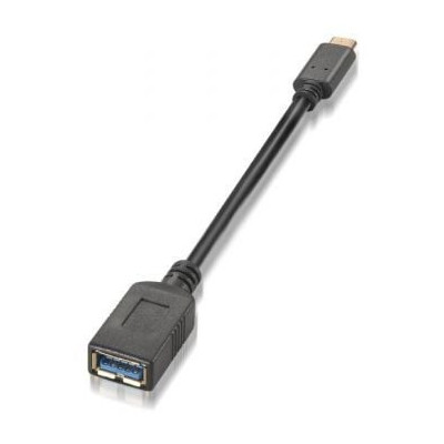Cable USB 3.1 Tipo-C Aisens A107-0062/ USB Tipo-C Macho - USB Hembra/ 5Gbps/ 15cm/ Negro | USB