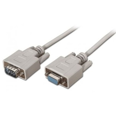 Cable Serie RS232 Aisens A112-0065/ DB9 Macho - DB9 Hembra/ Hasta 0.15W/ 1.6Mbps/ 1.8m/ Beige