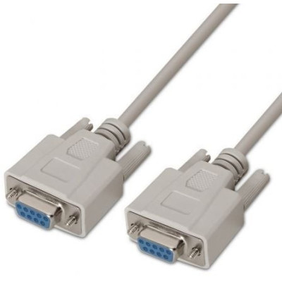 Cable Serie RS232 Aisens A112-0066/ DB9 Hembra - DB9 Hembra/ Hasta 0.15W/ 1.6Mbps/ 1.8m/ Beige