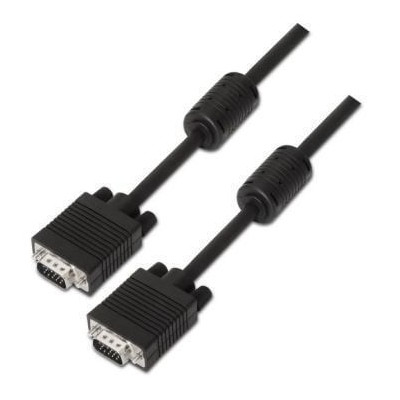 Cable SVGA Aisens A113-0077/ VGA Macho - VGA Macho/ Hasta 3W/ 10Mbps/ 25m/ Negro | VGA/DVI/DisplayPort