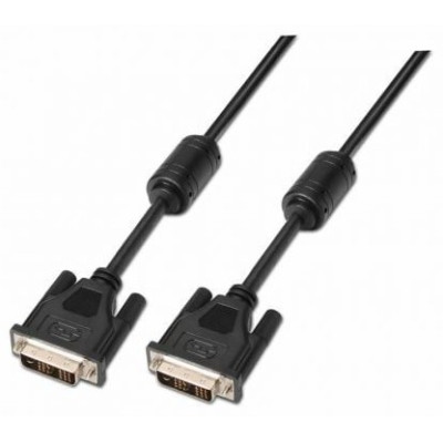 Cable DVI Aisens A117-0086/ DVI-D Macho - DVI-D Macho/ Hasta 3W/ 10Mbps/ 1.8m/ Negro | VGA/DVI/DisplayPort