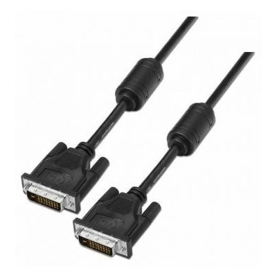 Cable DVI Aisens A117-0089/ DVI-D Macho - DVI-D Macho/ Hasta 3W/ 10Mbps/ 1.8m/ Negro | VGA/DVI/DisplayPort