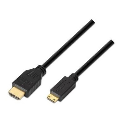 Cable HDMI Aisens A119-0115/ HDMI Macho - Mini HDMI Macho/ Hasta 10W/ 720Mbps/ 3m/ Negro | HDMI