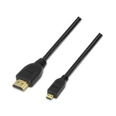 Cable Micro HDMI Aisens A119-0117/ HDMI Macho - Micro HDMI Macho/ Hasta 10W/ 720Mbps/ 1.8m/ Negro | HDMI
