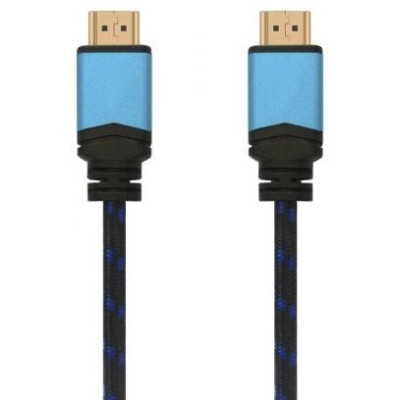 Cable HDMI 2.0 4K Aisens A120-0360/ HDMI Macho - HDMI Macho/ 10m/ Negro y Azul | HDMI