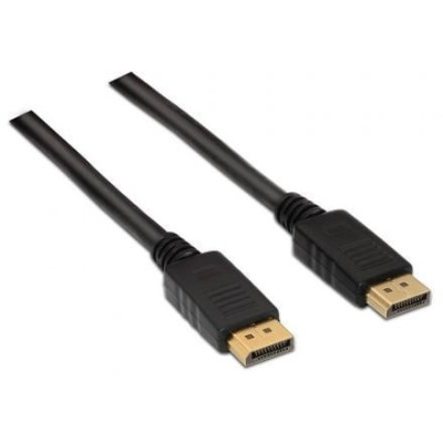 Cable DisplayPort 1.2 4K Aisens A124-0129/ DisplayPort Macho - DisplayPort Macho/ Hasta 5W/ 2300Mbps/ 2m/ Negro