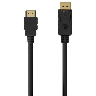 Cable Conversor Aisens A125-0551/ DisplayPort Macho - HDMI Macho/ Hasta 5W/ 2300Mbps/ 1.5m/ Negro | HDMI