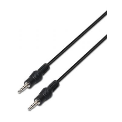 Cable Estéreo Aisens A128-0144/ Jack 3.5 Macho - Jack 3.5 Macho/ Hasta 0.1W/ 10m/ Negro | Audio