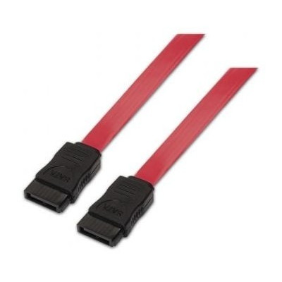 Cable SATA Aisens A130-0153/ SATA Hembra - SATA Hembra/ Hasta 0.1W/ 768Mbps/ 50cm/ Rojo
