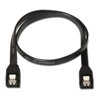 Cable SATA III Aisens A130-0157/ SATA Hembra - SATA Hembra/ Hasta 0.1W/ 768Mbps/ 50cm/ Negro