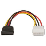 Cable Alimentación SATA Aisens A131-0158/ Molex 4 PIN Macho - SATA Hembra/ Hasta 54W/ 16cm