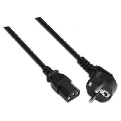 Cable Alimentación Aisens A132-0169/ CEE(7-7) Macho - C13 Hembra/ Hasta 1500W/ 5m/ Negro