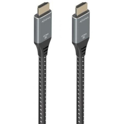 Cable HDMI 2.1 8K Aisens A150-0876/ HDMI Macho - HDMI Macho/ 5m/ Gris y Negro