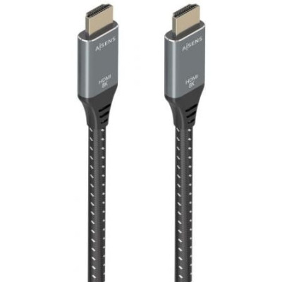 Cable HDMI 2.1 8K Aisens A150-0878/ HDMI Macho - HDMI Macho/ 10m/ Gris y Negro | HDMI