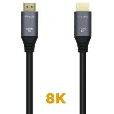 Cable HDMI 2.1 8K Aisens A150-0425/ HDMI Macho - HDMI Macho/ 50cm/ Gris Negro