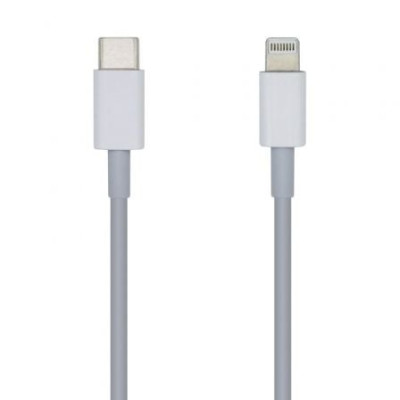 Cable USB 2.0 Tipo-C Lightning Aisens A102-0441/ Lightning Macho - USB Tipo-C Macho/ 480Mbps/ 20cm/ Blanco