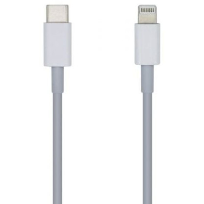 Cable USB Tipo-C 2.0 Lightning Aisens A102-0443/ Lightning Macho - USB Tipo-C Macho/ 480Mbps/ 2m/ Blanco
